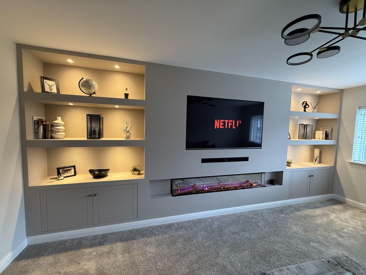 Designer TV Wall Units Design in Toronto for Luxury Home...